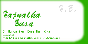 hajnalka busa business card